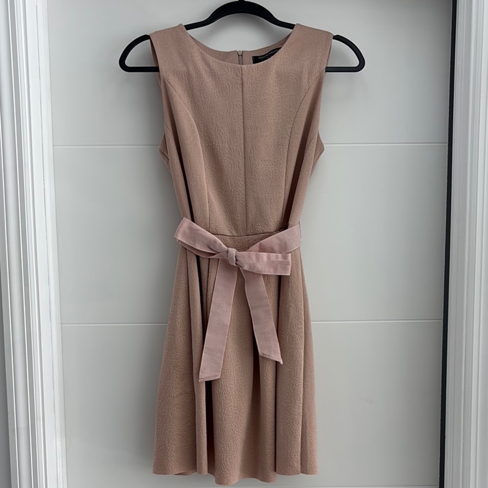 Rinascimento pink Mini Dress with Waist Bow